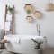American Art Decor Natural Honeycomb Floating Wood Wall Shelves Set